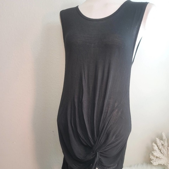 MADEWELL TWISTED SLEEVELESS T-SHIRT DRESS CREW NECK WOMEN'S SIZE LARGE - Picture 11 of 14